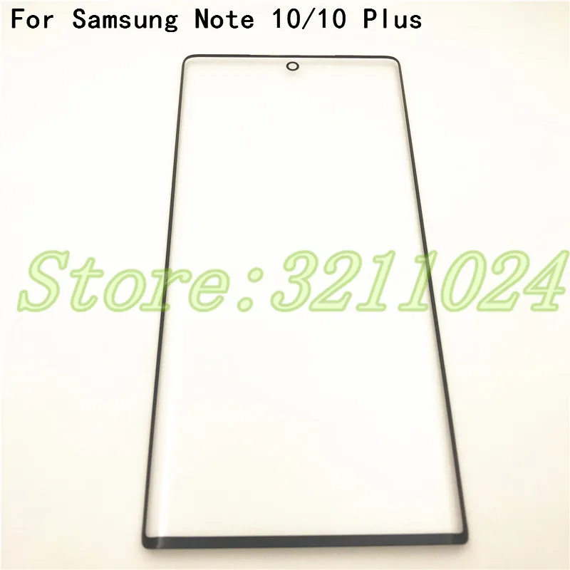 For Samsung Galaxy Note 10 / Note 10 Plus Touch Screen LCD Front Outer Glass Lens Touchscreen Cover Glass Panel +OCA Glue