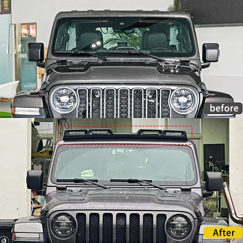 Suitable for Jeep Wrangler Modification and Upgrade with Four Eye Overhead Lights High Brightness and Strong Light Roof Lighting