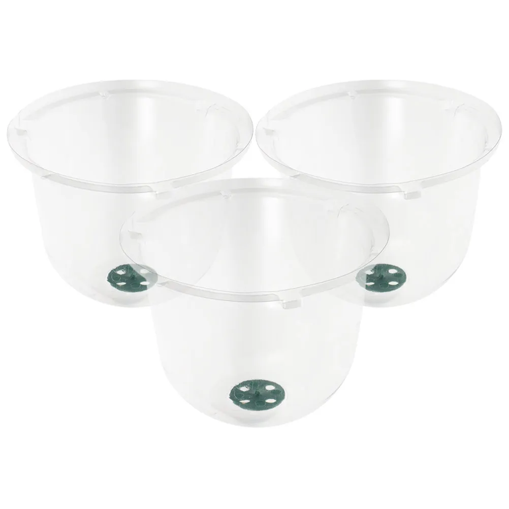 3Pcs Transparent Garden Cloche Plant Nursery Hood Plastic Dome Covers Mini Greenhouse Plant Protector Outdoor