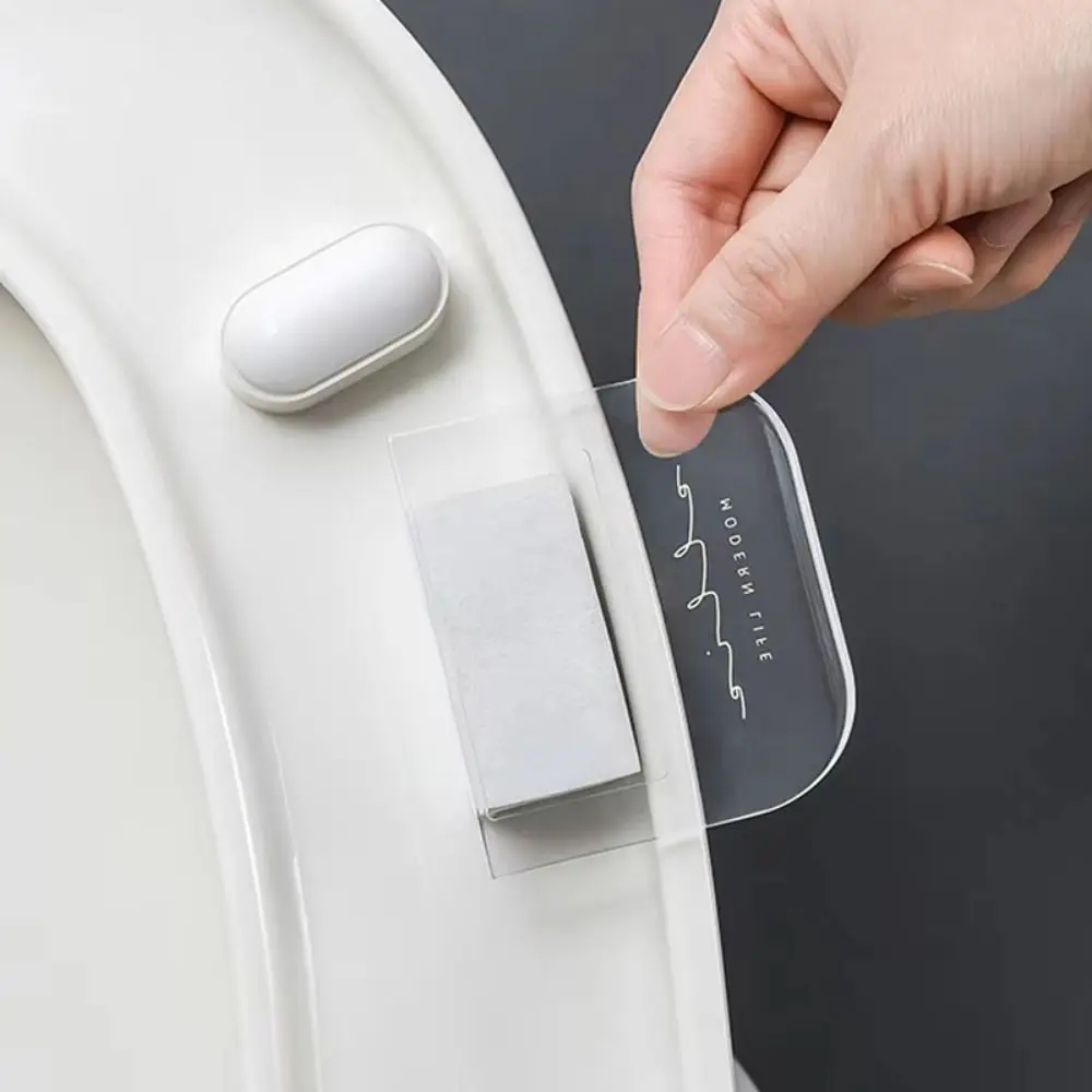 Transparent Toilet Lid Lifter Portable Self Adhesive Toilet Seat Lifter Seat Handle Holder Lid Lift Toilet Lifting Device