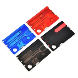 12 In 1 Pocket Credit Card Portable Multi Tools Outdoor Survival Camping Equipment 1 Box Portable Hiking Card Tools Gear