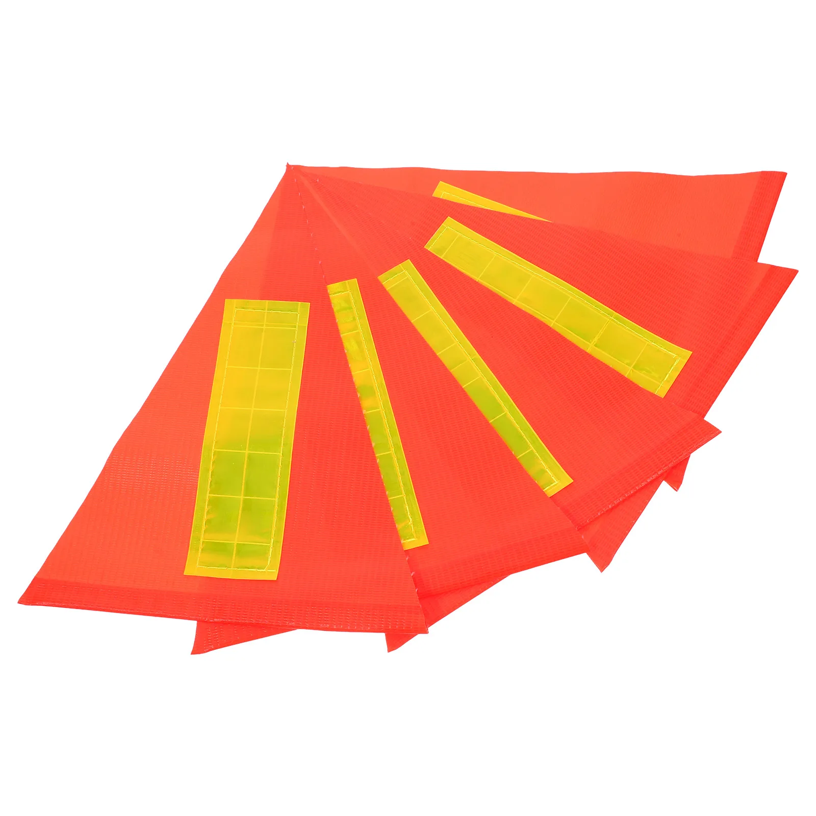 

5Pcs Reflective Warning Flag 21x30x30CM Bike Safety Flags Cycling Accessories High Visibility Triangle Flags for Bicycles