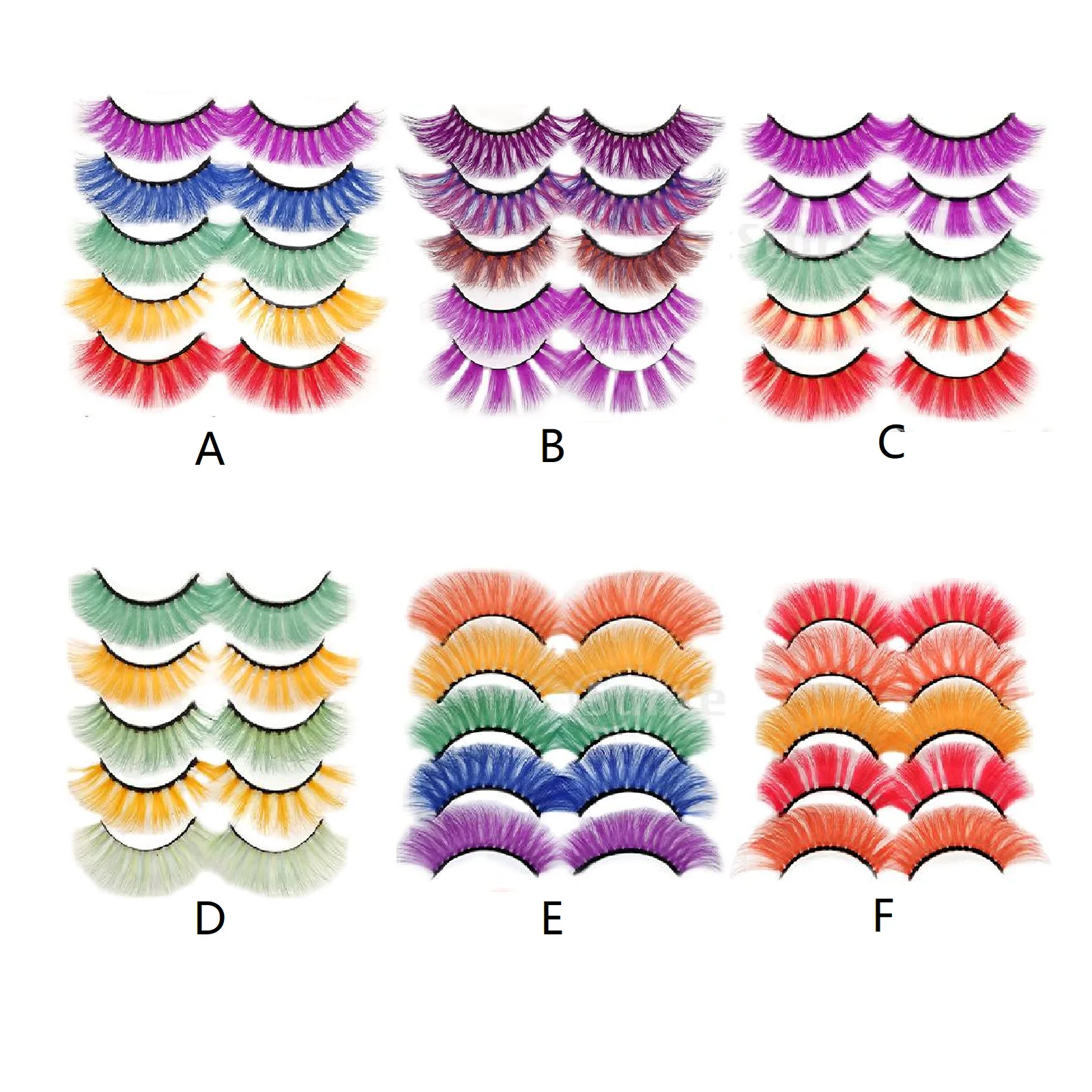 5 par sztucznych rzęs 3D, miękkie i naturalne, dla efektu dramatycznego makijażu oczu.