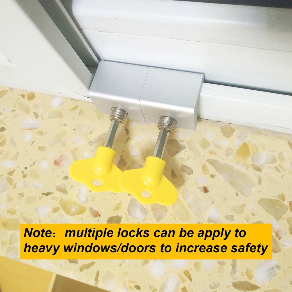 

12pcs Window Lock Sliding Sash Door Frame Cabinet Safety Child Proof Anti-Theft Fits Most Windows Doors Low Noise Hardware