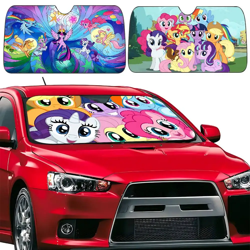 Cute Anime-M-my-Little-PonyS Kawaii Stylish And Trendy Windshield Sunshade, Car Windshield Cover Car Sunshade Curtain Protection