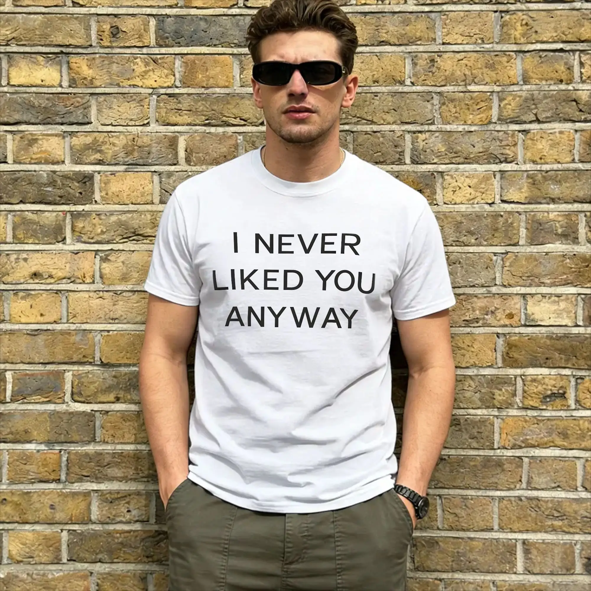 Streetwear T-Shirt Summer I Never Liked You Any Way Novelty T Shirts Freya Skye 100 Cotton Tee Shirt Men Aesthetic Short Sleeve