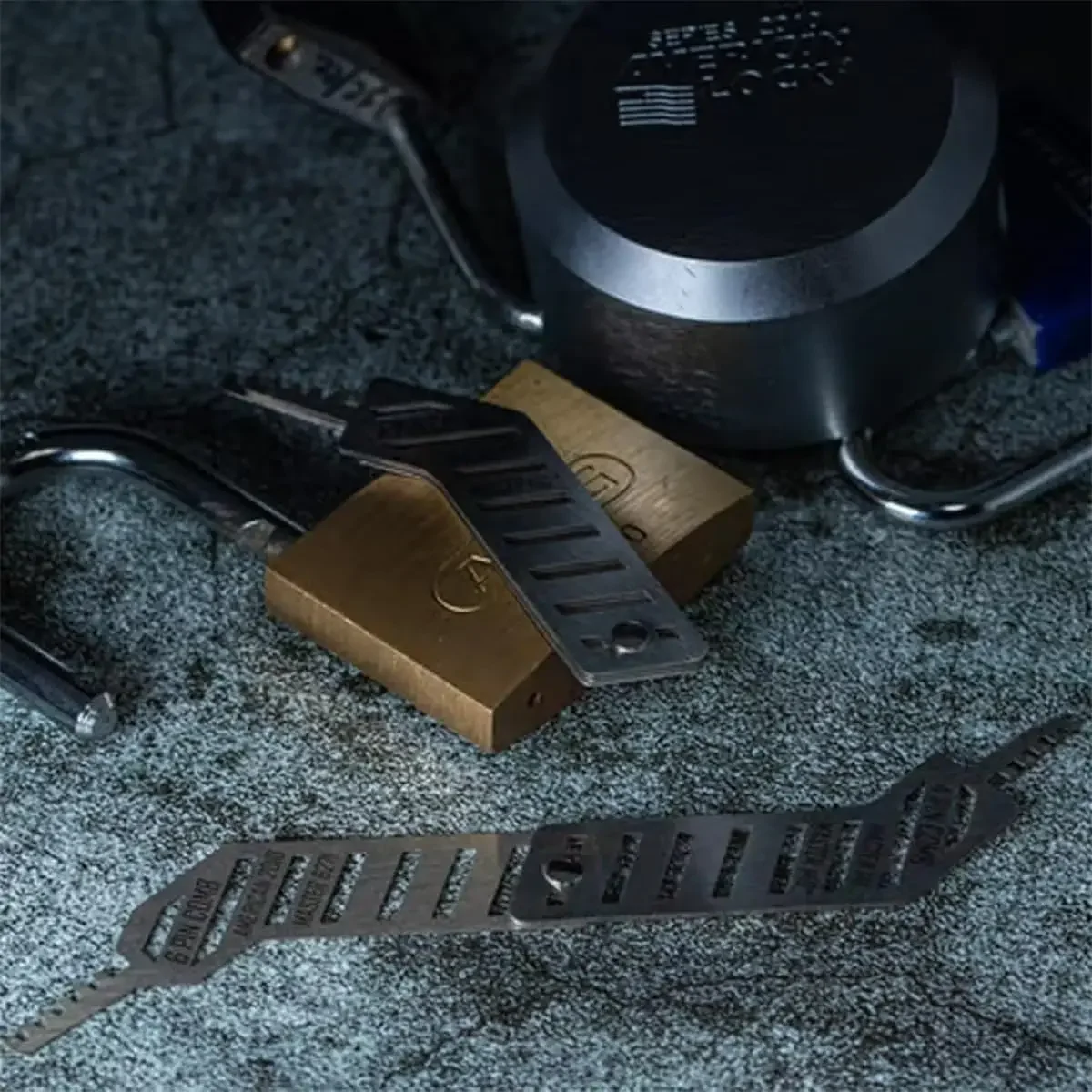 قفل اختيار أمشاط قفل يختار مجموعات قفل أداة المهنية المحمولة الفولاذ المقاوم للصدأ قفل عدة قفل قطف الأقفال #3