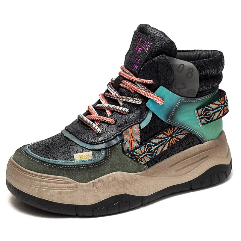 

Fujin 5CM Genuine Leather Platform Sneakers Women Lady Platform Causal Fall Autumn Winter Fashion Sneakers Shoes Ankle Boots