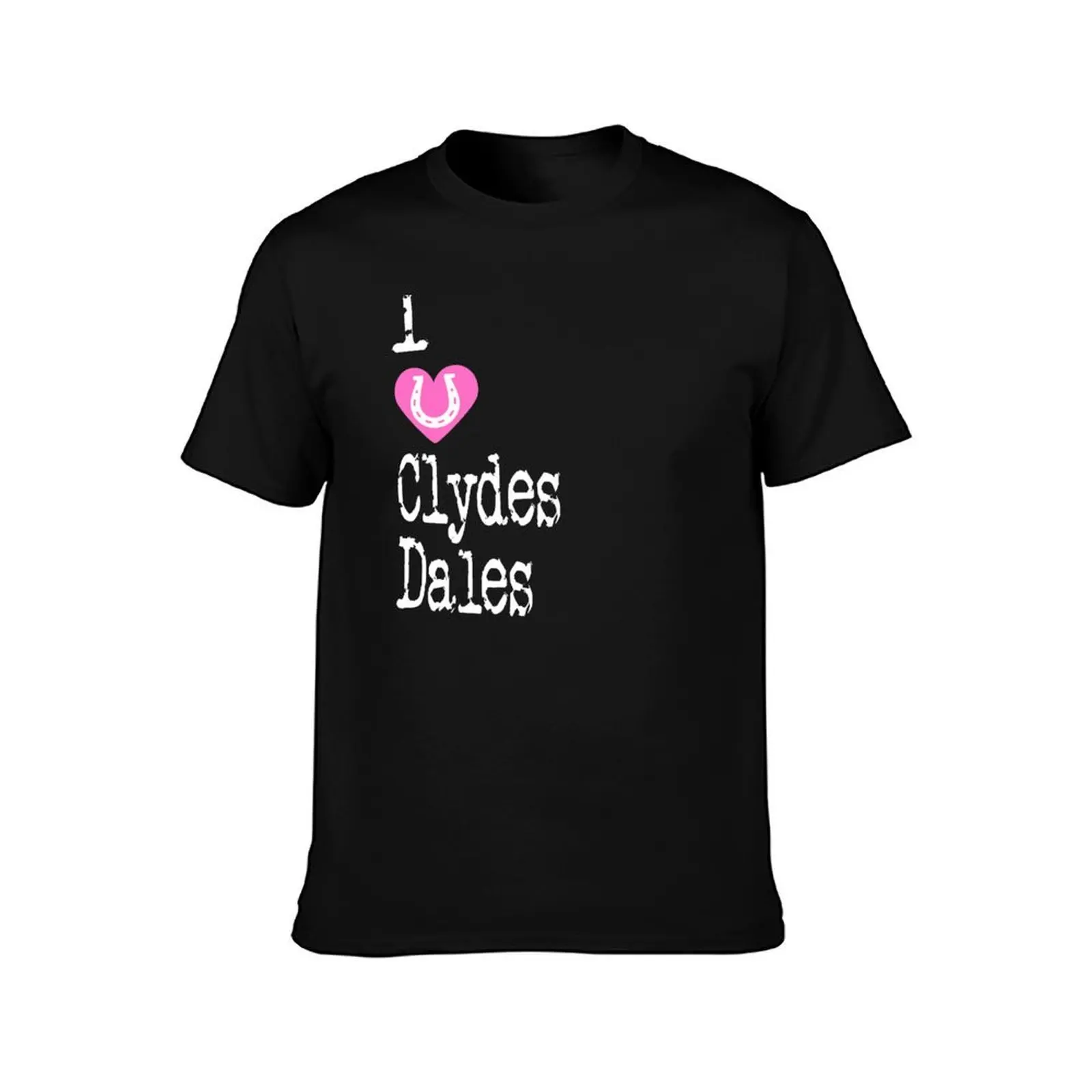 I Heart Clydesdales | Love Clydesdale Horse Breeds T-Shirt Functional Casual Short Sleeve Tee