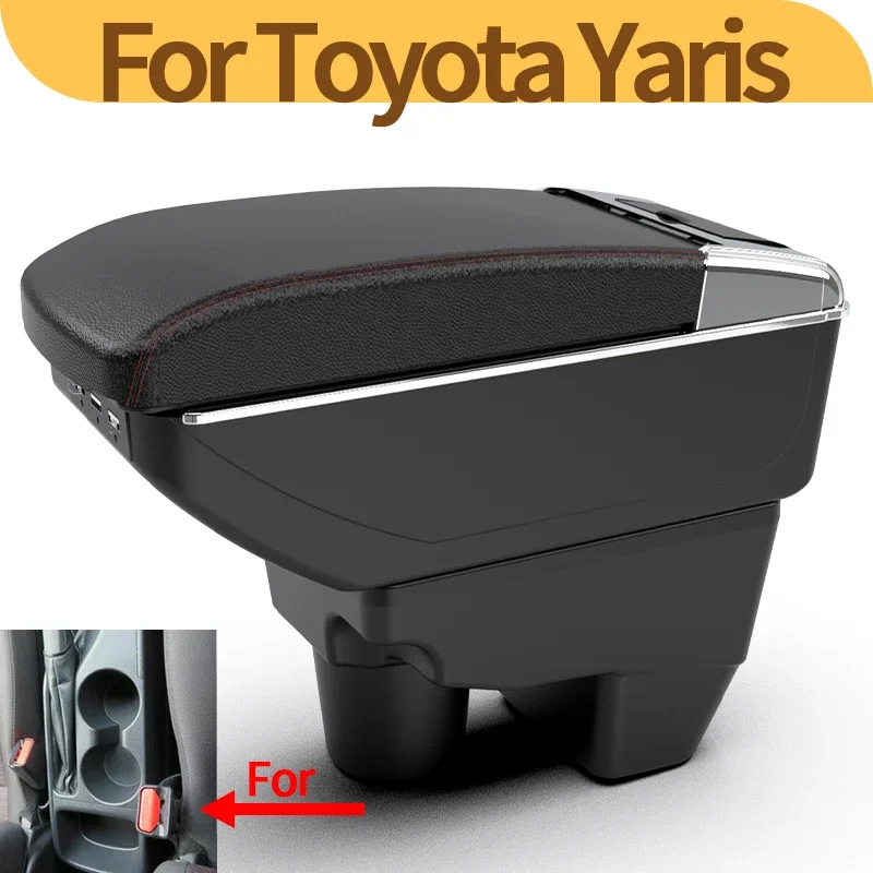 For Toyota Yaris armrest Yaris elegant car interior center console modification double-layer storage box 2021-2024 USB accessori