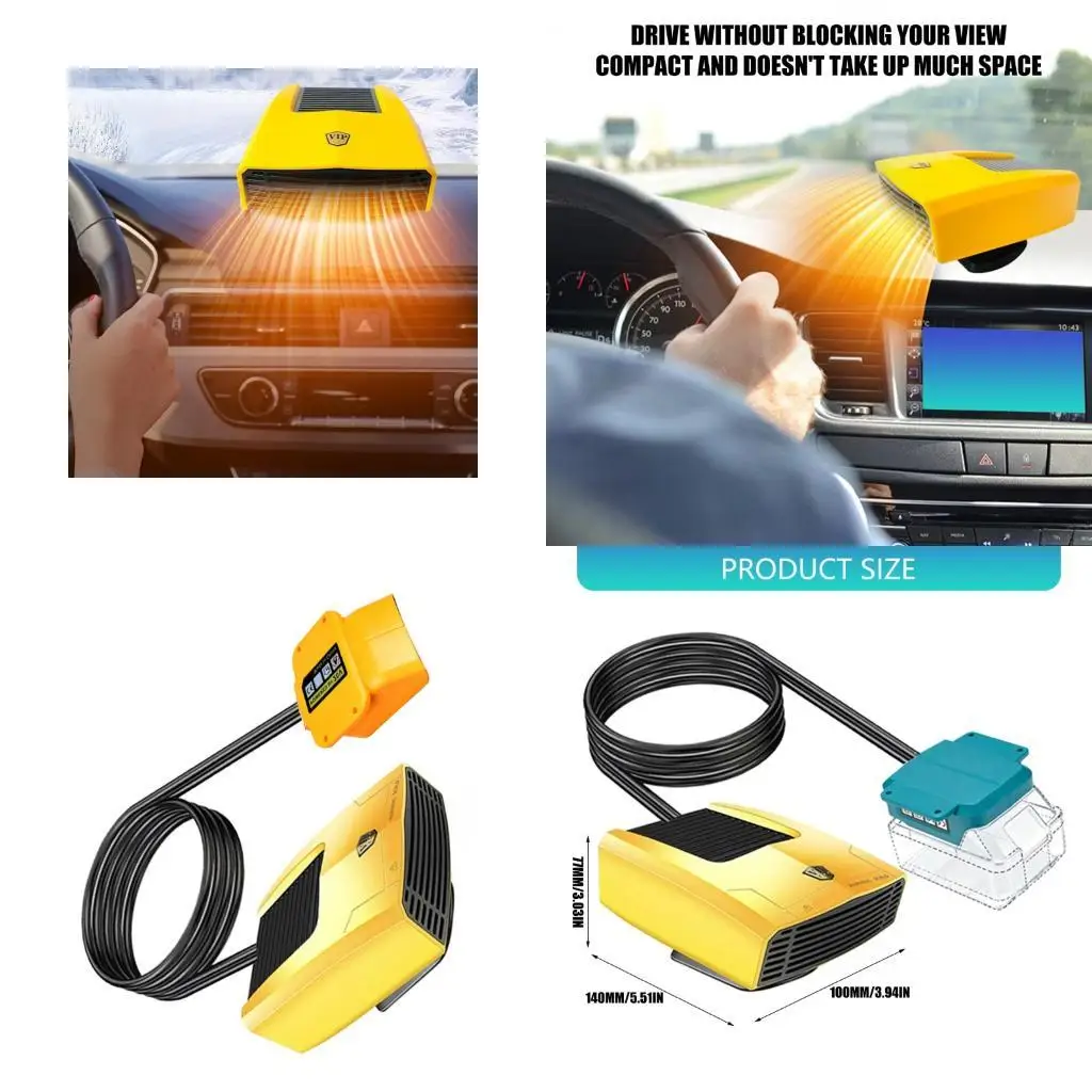 Energy Saving Battery Operated Portable Heater Fan Providing Heating & Cooling Functions for All Season Comfort