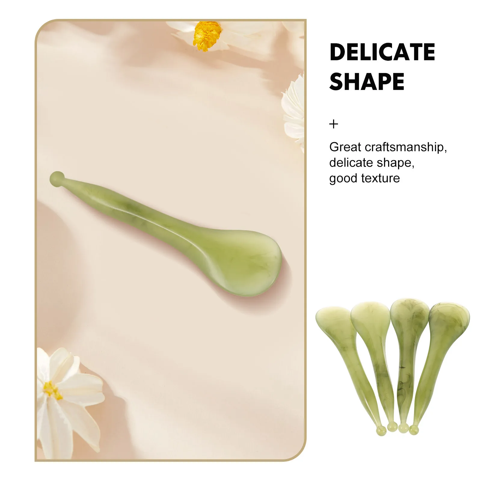 4pcs Facial Gua Sha Massage Tool Resin Face Sculpting Stick For Skin Care Neck Face Massager Acupressure Pen Manual Scraping