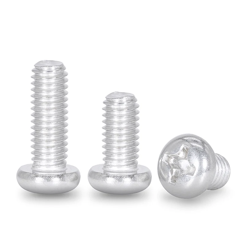 6063# Aluminum Alloy M1.7 M2 M2.5 M3 M4 M5 M6 PM  Phillips Cross Recessed Pan Head Screws DIN7985