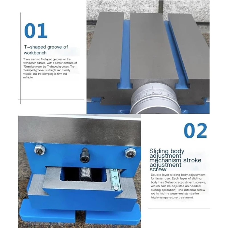 6/9/10/13 inch milling machine high precision 2 axis precision rotatable precision table vice drilling cross table slide table