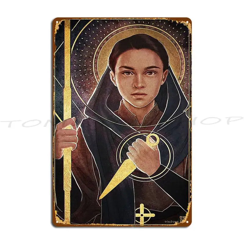 The  Badass Beatrice Warrior Nun Masked Metal Plaque Living Room Club Pub Mural Customize Custom  Tin Sign Poster