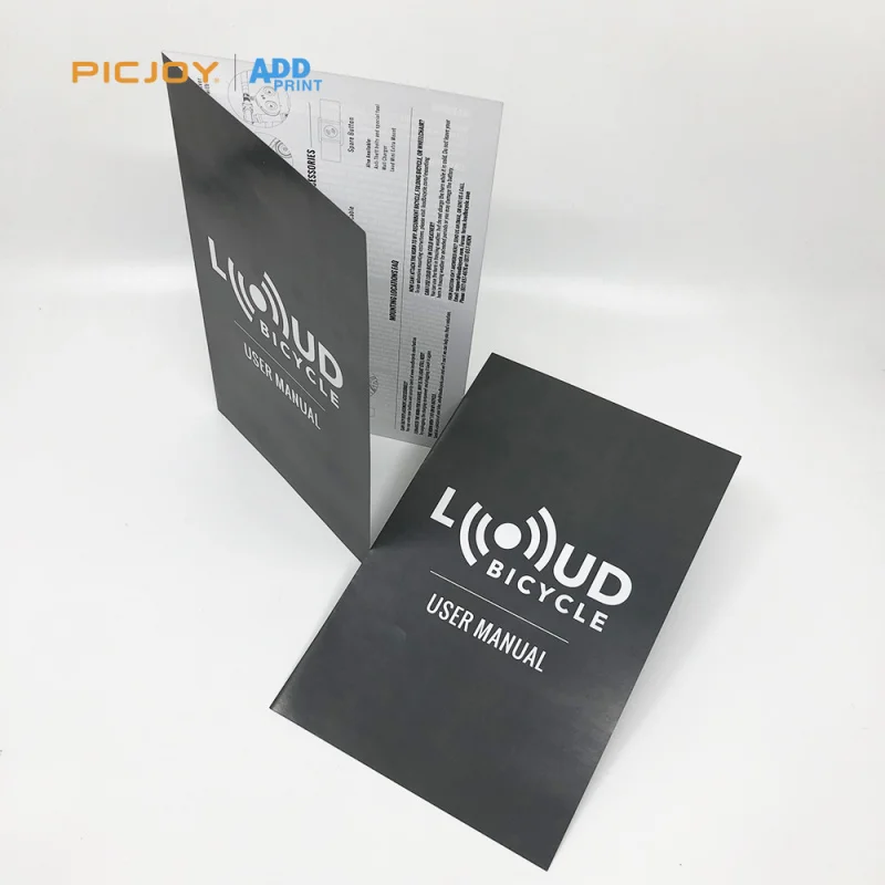 50 0.Zhang.Custom.Custom Bi-Fold Manual Black Printing High-Quality Product Brochure Cycling Instructions Digital Pr