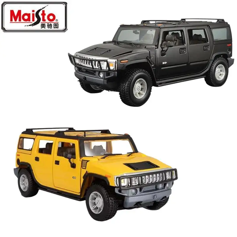 Maisto Original Genuine 1/18 Hummer H2 Alloy Car Model Off-Road Suv Car Model Simulation Jeep Toy Ornament Gifts Men Children