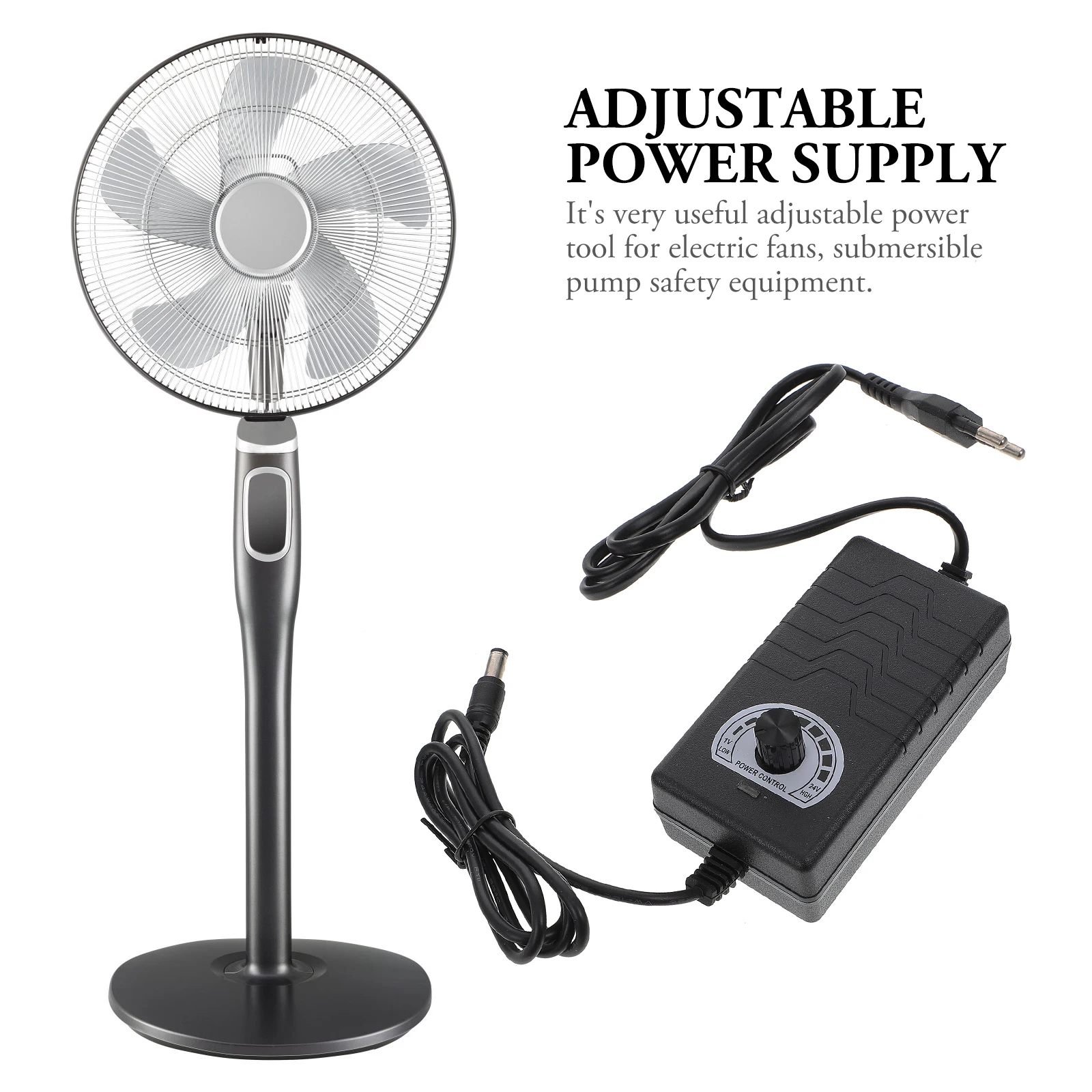 

1-24V 2A Fan Variable Speeds Controller Adjustable Power Supply Eu Plug For Lighting Tools Pumps Massagers Motor Speed