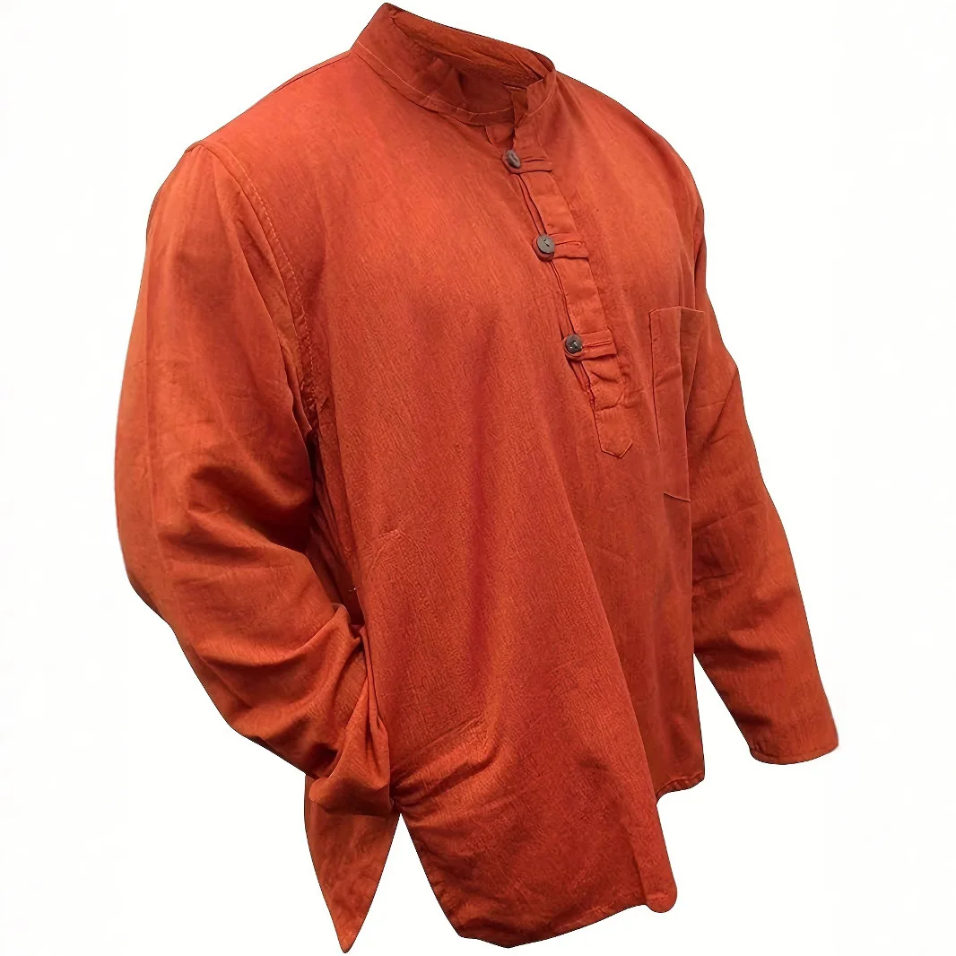 

Свободная мужская одежда irt 2025 Long Sve Thiened Fce среднего возраста, подходящая повседневная одежда, сезон весна-осень, европейская и американская одежда...