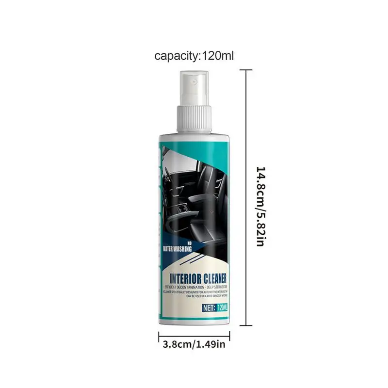 Car Interior Cleaning Spray, Interior Detailing Agent, Auto Espuma Cleaner, Interior Seat Cleaner, 120ml