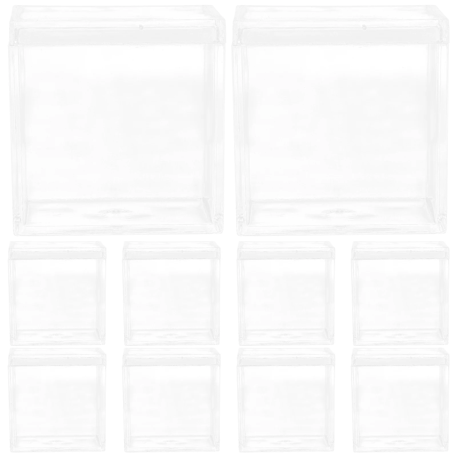 

10 Pcs Boxes Transparent Square Gift Container Storage Cases for Jewelry Plastic Candy Bag Chocolate Gifts Party Bags