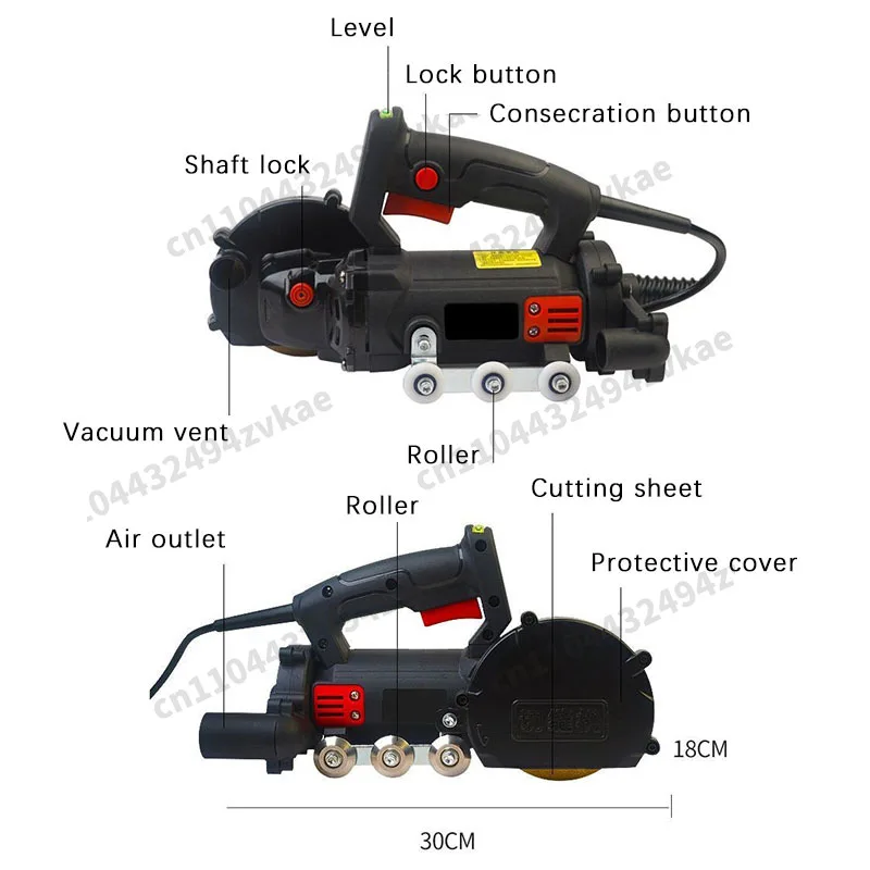 Cleaning And Cutting Construction ToolElectric Vacuum Cleaner Ceramic Tile Gap Cutter for Seam
