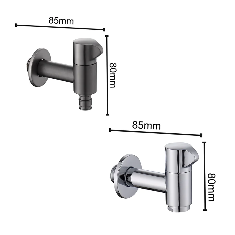 

Black Brass Extended Outdoor Garden Faucet Wall Mounted Bathroom Corner Washing Machine Tap Durable Water Supply Valve