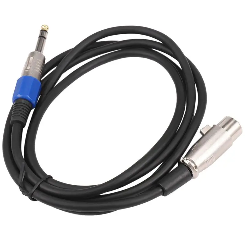 2Pcs 6.35Mm 1/4 Inch TRS To XLR Male To Female Cable 3 Pin Female Plug Stereo Microphone Cable Audio Cord (6Ft)