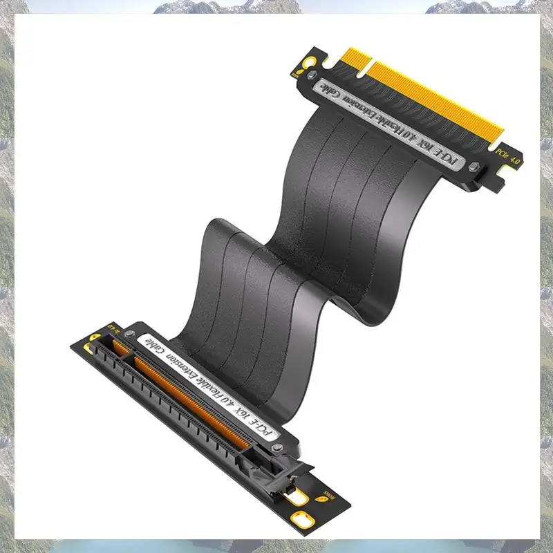 2025 ใหม่-สายต่อพลาสติก PCIE 4.0 16X 64GBS ความเร็วสูง GPU Riser สําหรับ GPU Extension Card, (90 องศา) ความยาว 25 ซม.