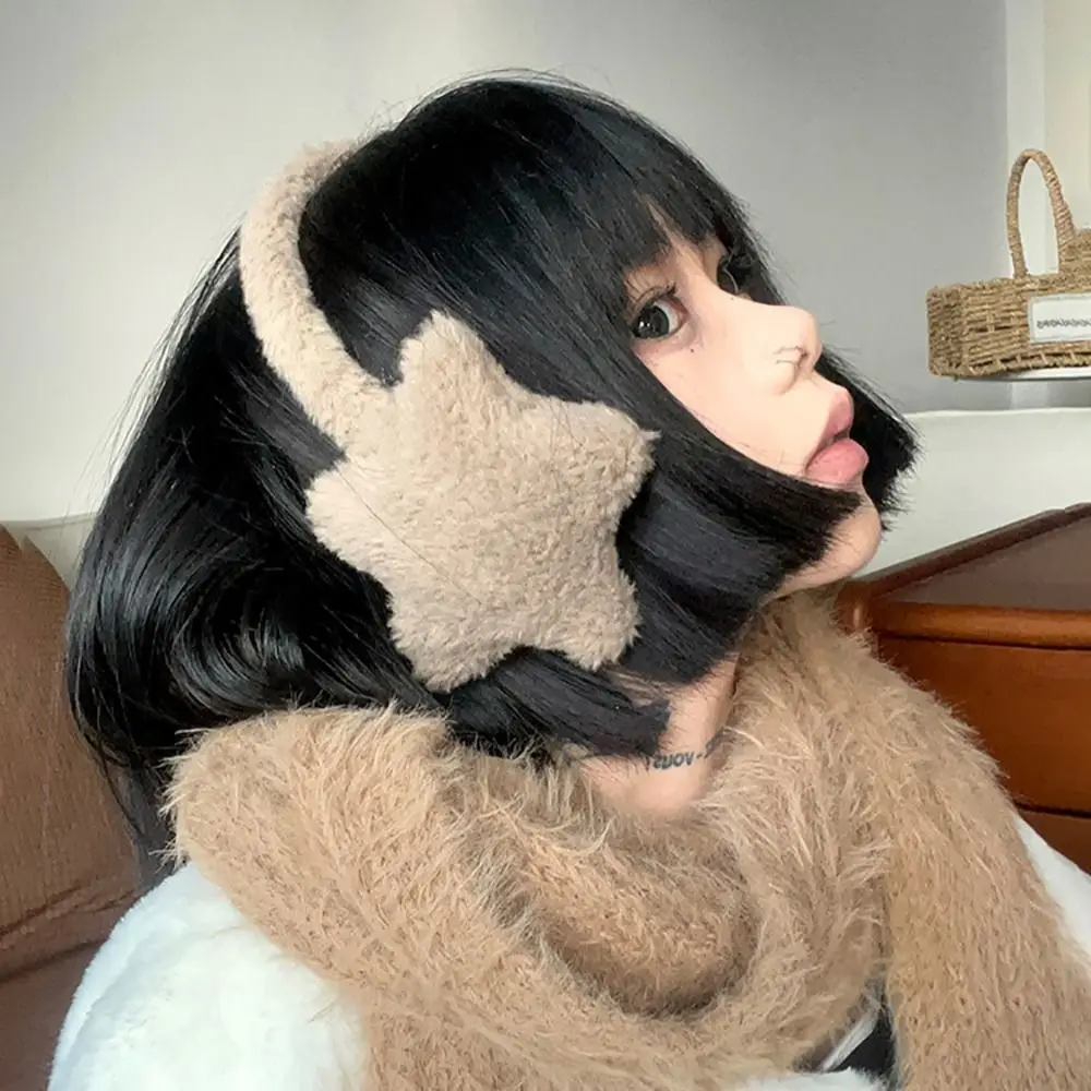 Novo protetor de orelha de pelúcia grosso capa de orelha mais quente proteção fria dos desenhos animados inverno quente earmuffs