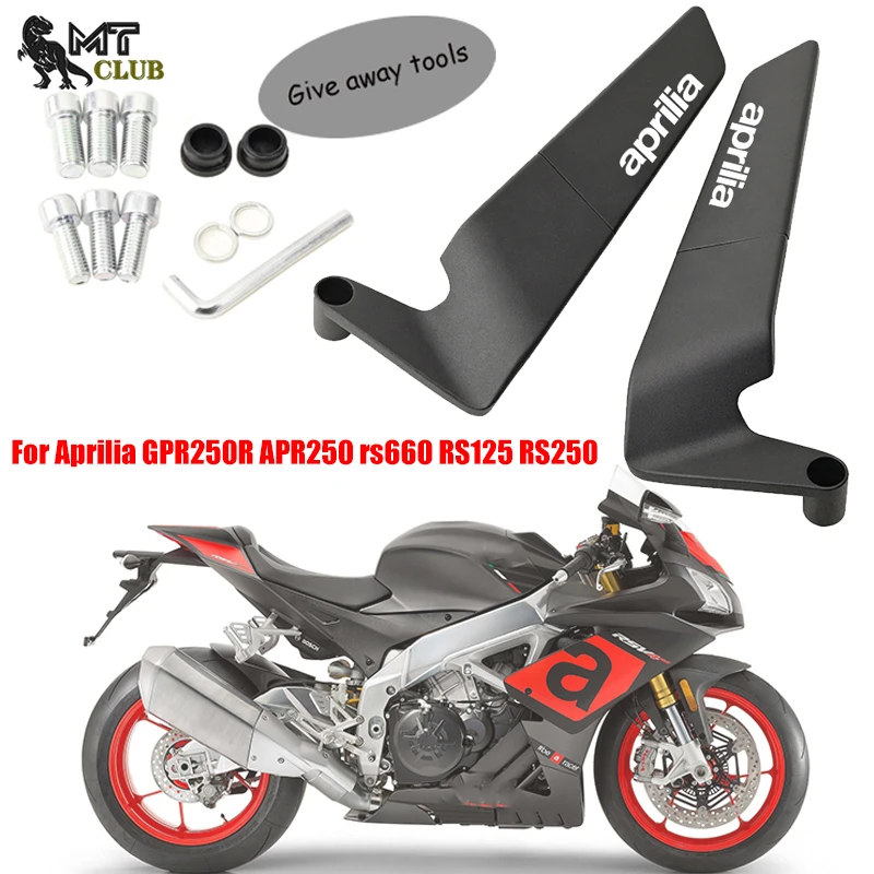 

For Aprilia GPR250R APR250 rs660 RS125 RS250 High quality Motorcycle Accessories Rearview Mirrors Wind Wing Adjustable Rotating