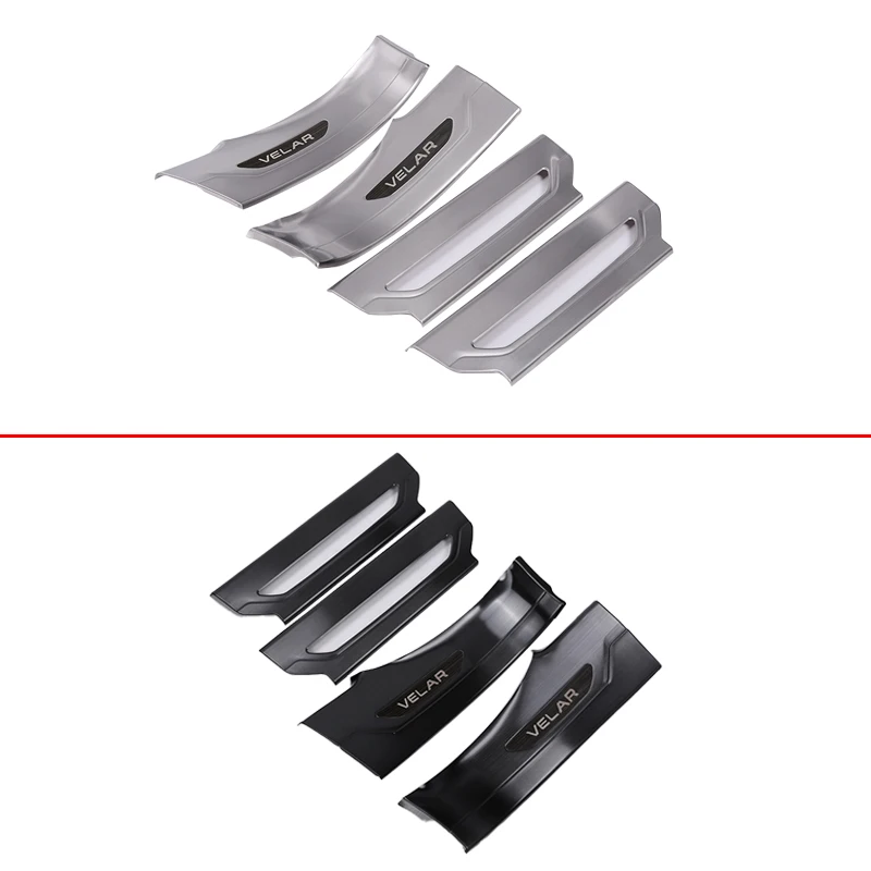 4pcs 304 Stainless Interior Door Sill Scuff Threshold Plate Trim Car Accessories For Range Rover Velar 2017 2018 Car Accessories