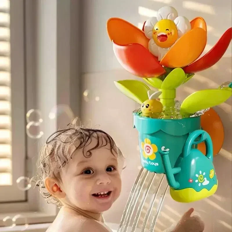 

Baby Toys Funny Water Game Bath Toy Sunflower Bathroom Shower Spray Water Bathroom Bathtub Toy Fun Water Spray Sprinkler for Kid