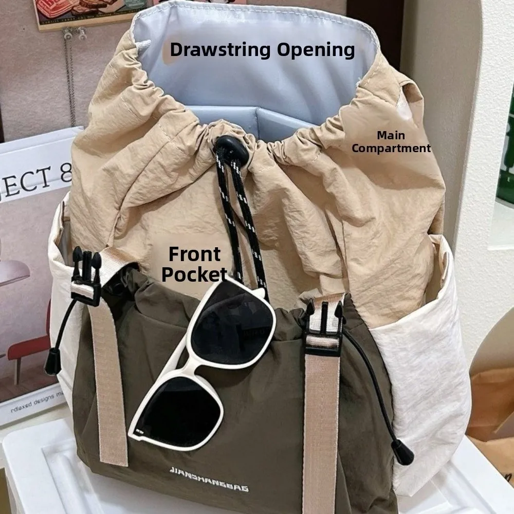 

Portable Waterproof Women Backpack Lightweight Large Capacity Student Schoolbag Preppy Style Leisure Laptop Book Bag Cool Lady