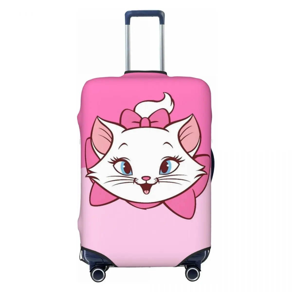 

Custom Marie Cat Luggage Cover Protector Fashion Cartoon Movie Pink Kitten Film Travel Suitcase Covers for 18-32 Inch