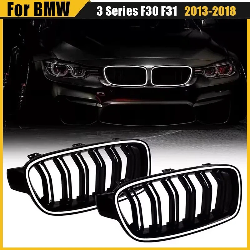 

Front Bumper Grille With LED For For BMW 3 Series F30 F31 320i 330i 335i 2013-2018 Front Luminous Racing Grille Body Kits Tuning