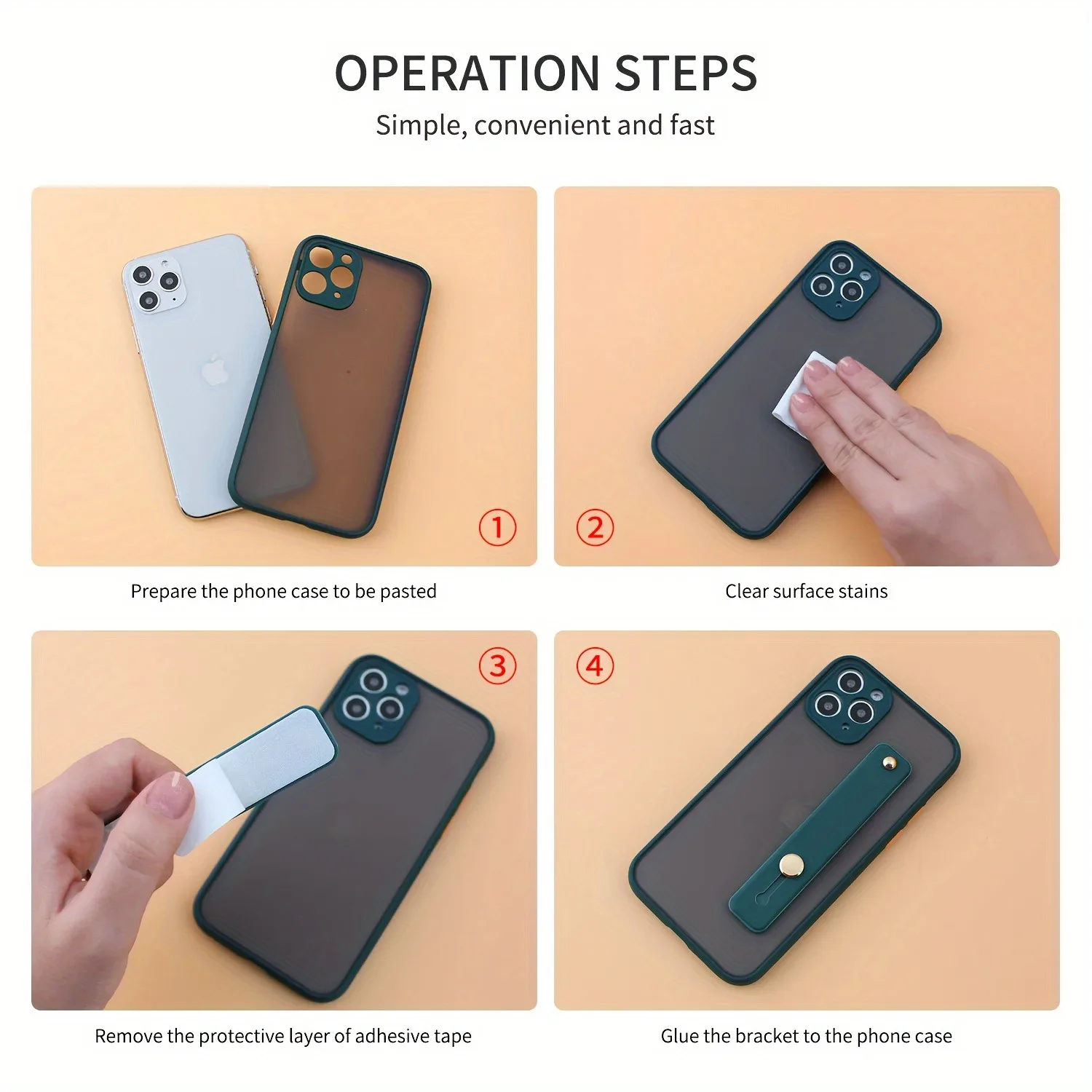 1/3 Stück Universeller Handy-Handgelenkhalter für iPhone Desktop-Fingergriff-Ständer Push-Pull-Halterung Handy-Sockel-Stütze – Detail 8