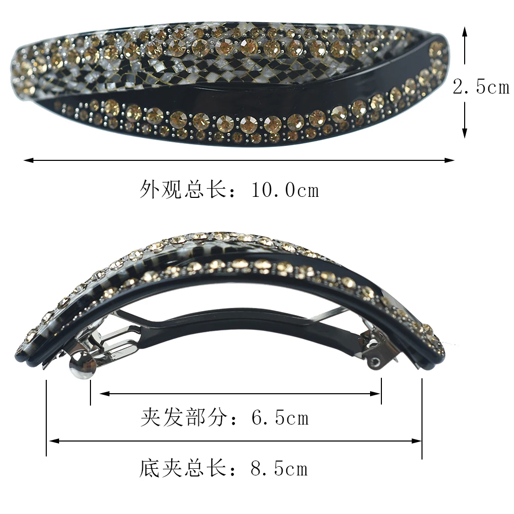 Women Headwear Large Size Rhinestone Hair Clip Stunning Vintage Hair Barrette  For Thick Hair Cute Hair Accessories For Women