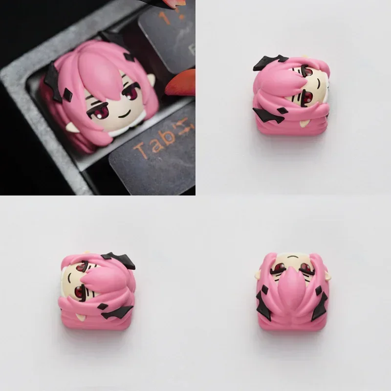 Krul Tepes Anime Theme Keycaps Resin Artisan Keycaps for Mechanical Keyboard Accessories Custom Gift Keyboard Caps MX Switch