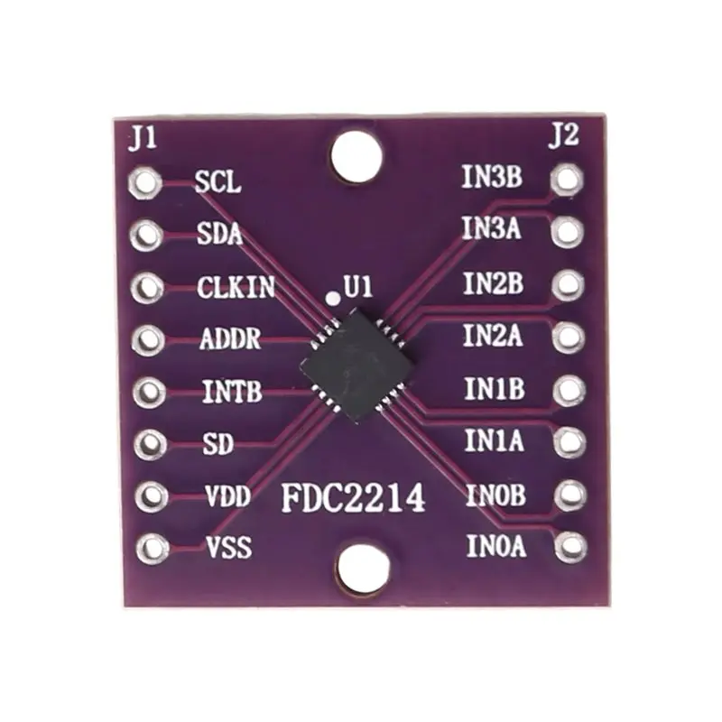 NEW HOT In Stock-Capacitor Sensor FDC2214 Module QFN Chip Conversion Board Electronic Race Near Liquid Level Non-Contact Sensing