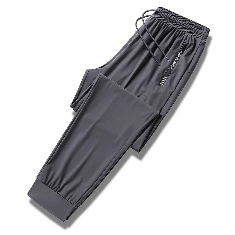 Ice Silk Loose Fit Casual Pants Men's Baskeall Sports Training orts Qui Dry Summer Thin Sle Running Trousers