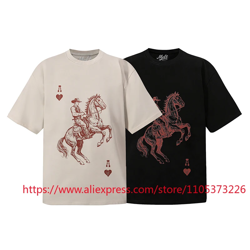 2026 New Arrival Melt Men's Women's Oversized Tee Animal Print Crew Neck Short Sleeve Casual Streetwear Top