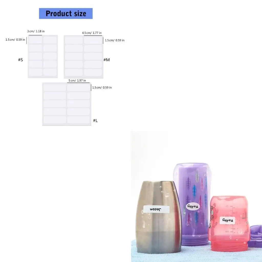 62KD Writes On Clothing Labels Secure Adhesive No-Iron Clothing Labels, Laundry Safe