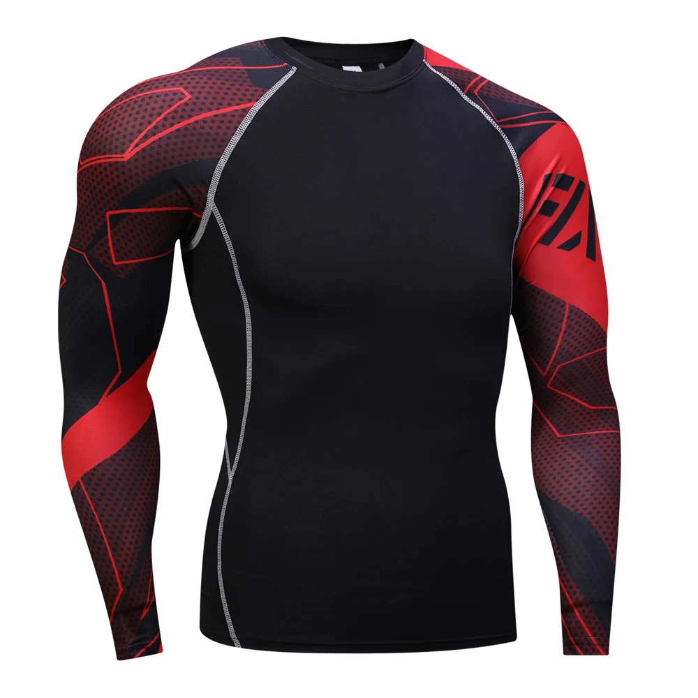 

NEW Long Sleeve Skin Rash Guard Complete Graphic Compression Shirts Multi-use Fitness MMA Tops Shirts