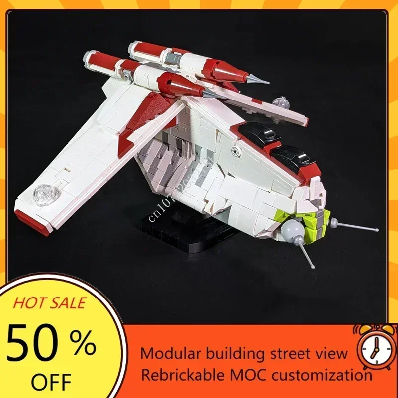 

1015 шт. MOC Space Battle Republic масштаб миди Gunship Fighter индивидуальная модель DIY креативная сборка игрушка-головоломка для детей