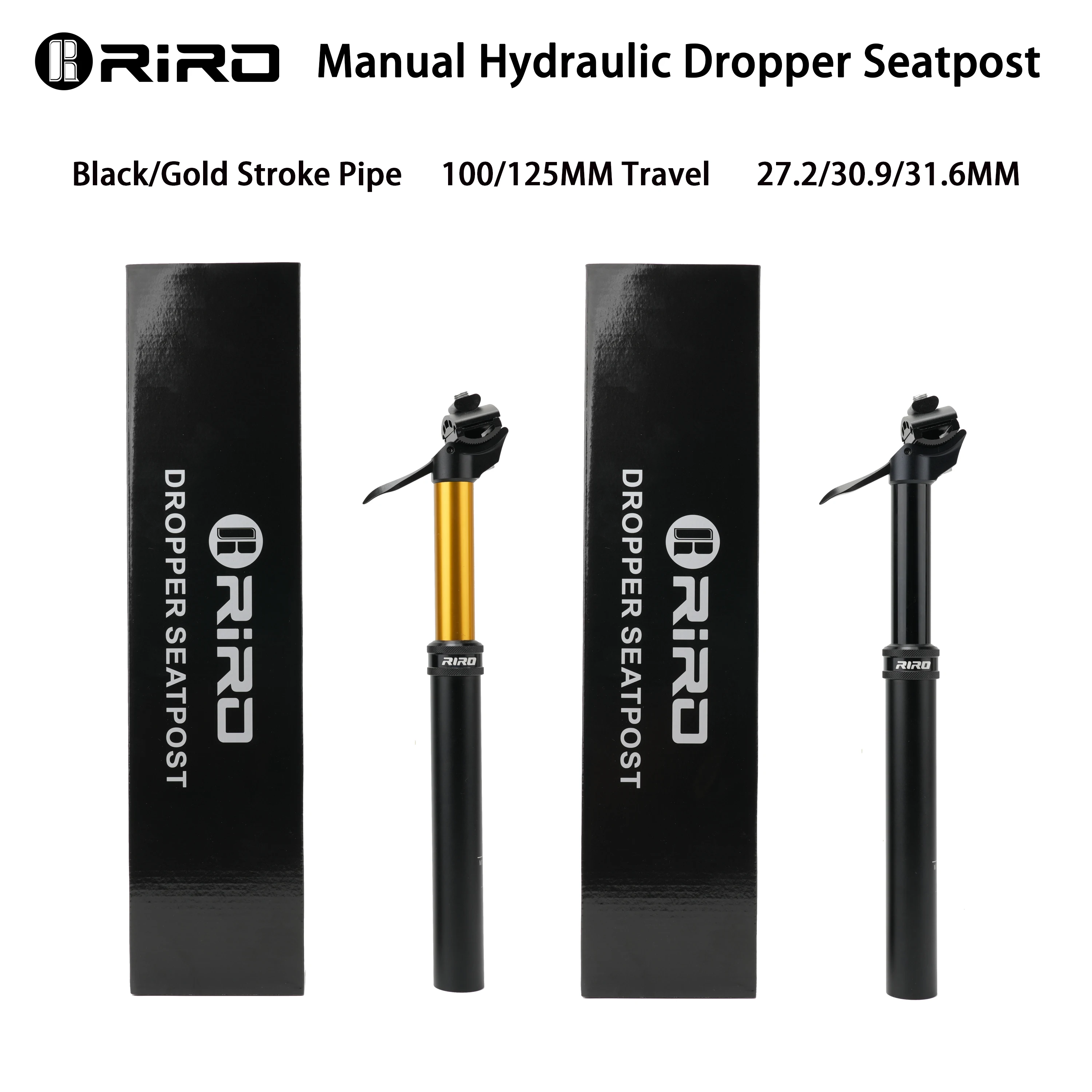 

Подседельный штырь RIRO Dropper, гладкая гидравлическая подседельная трубка с ручным управлением, 27,2/30,9/31,6 мм, в наличии, 100/125 мм, для шоссейного велосипеда MTB