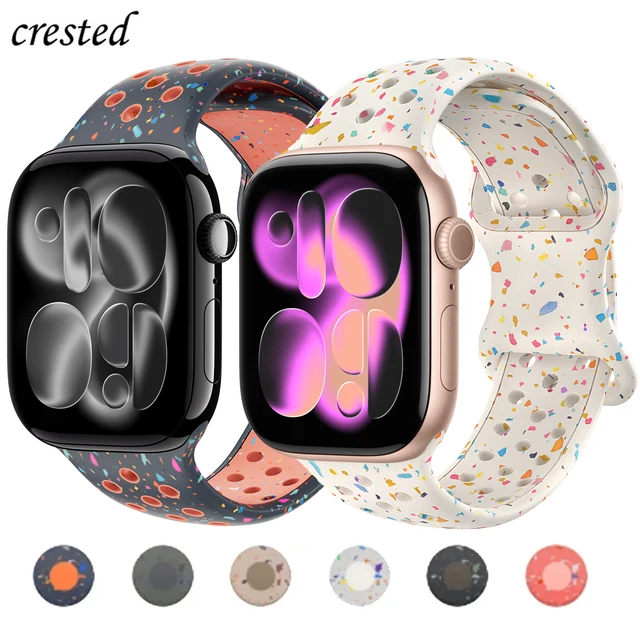 Silikonowy pasek do Apple Watch 40mm 41mm 45mm 44mm 46mm 49mm 42mm Oddychająca bransoletka iWatch Series 11 10 9 8 SE 3 Ultra 2