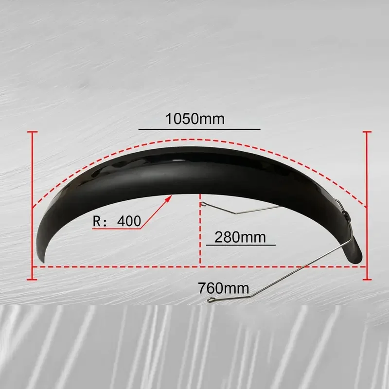 Black Bike Fenders Fat Tire Mud Guards Fender Set 26" x4.0 Mudguards For Folding Snow E-Bike BMX Bicycle MTB Cycling Parts - view 6