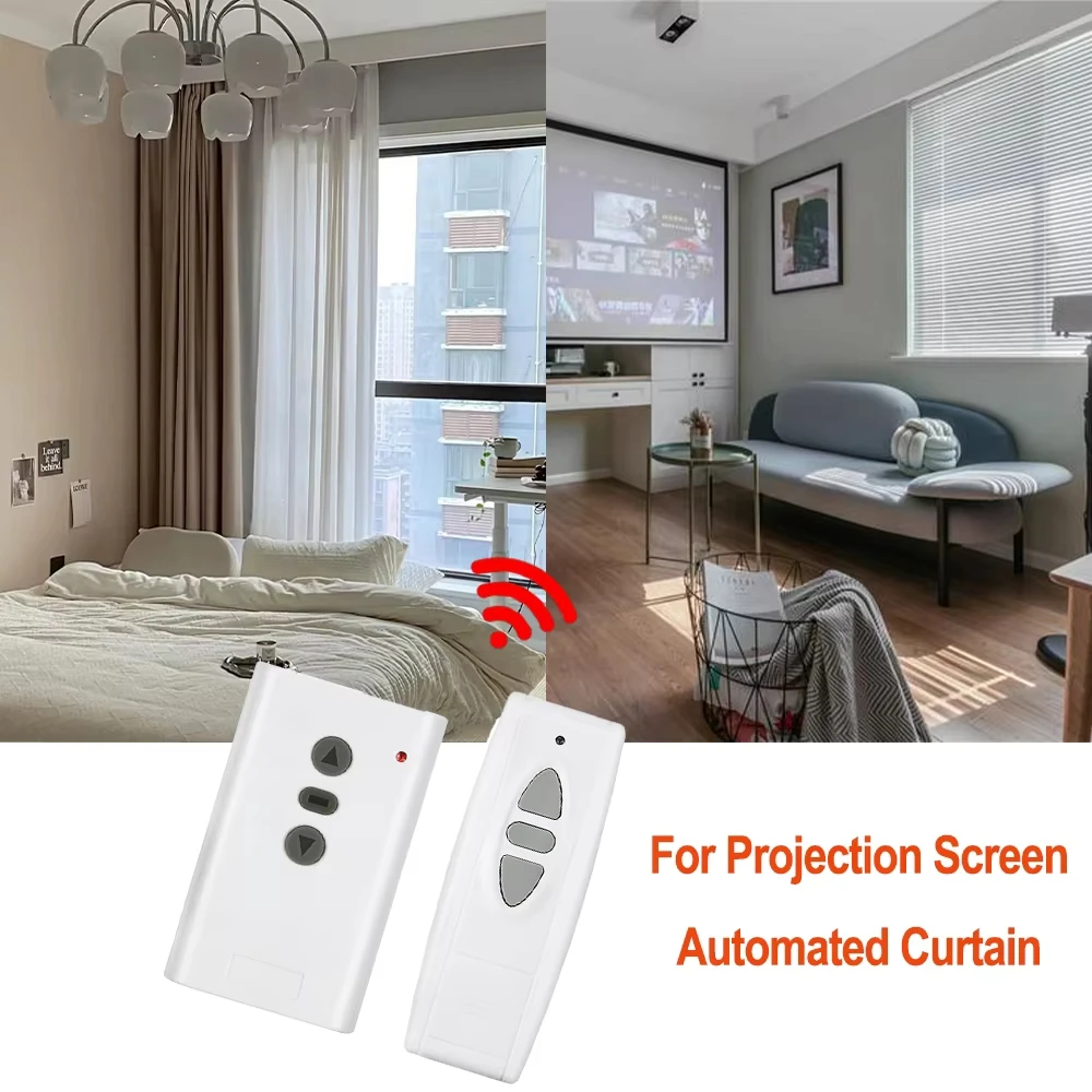 

AC 220V 240V Intelligent Digital RF Wireless Remote Control Switch System For Projection Screen/Garage Door/Blinds