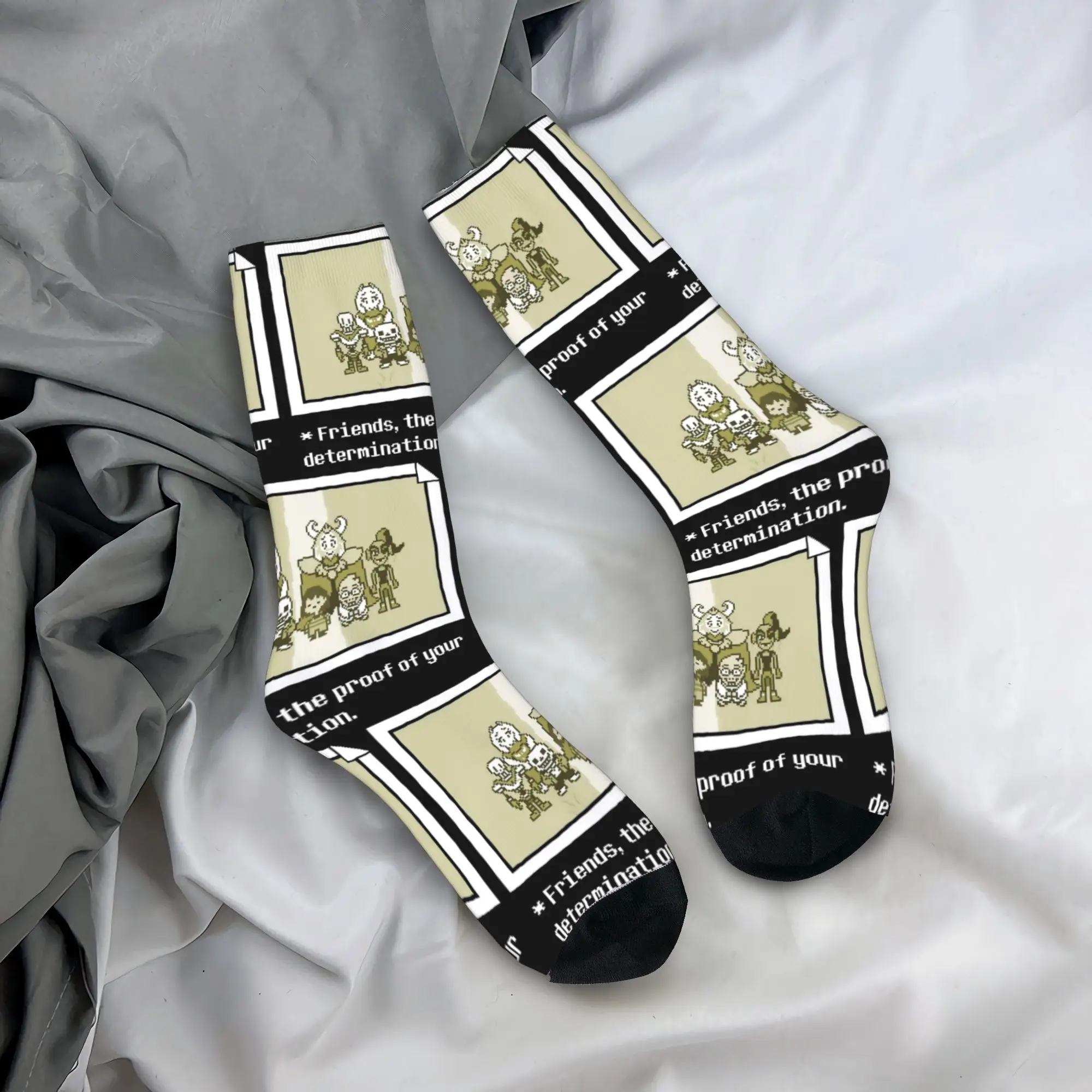 Undertale Frisk Toby Fox Socks Men's Women's Polyester Fashion Socks Harajuku Spring Summer Autumn Winter Middle Tube Socks Gift